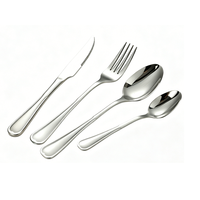 Ensemble de cuillères en métal de gros, ensemble de couverts de fantaisie en acier inoxydable 18/8 ensemble de vaisselle classique en argent pour la maison