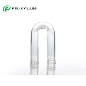 FELIX GLASS Lampe de plafond industrielle polie en verre borosilicate écologique fait main pour l'intérieur, avec tube en verre, garantie 3 ans - Product Image 1