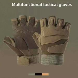 Gants tactiques unisexes en tricot et caoutchouc avec logo personnalisé, gants de sport de plein air, gants de musculation pour hommes - Product Image 5