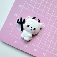 Breloques en résine Halloween, chat noir de dessin animé, décoration DIY pour coque de téléphone, pince à cheveux