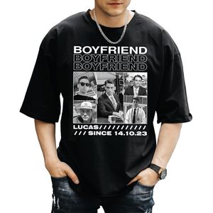 เสื้อยืดผ้าฝ้าย100% ขนาดปกติใส่ได้พอดีพิมพ์ลายโลโก้แบบเรียบๆ - Product Image 4