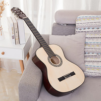 39 Classical Bass Guitar Set for Adult Students Nylon Stringed Acoustic Basswood Body 4-String