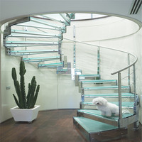 Escalier en colimaçon moderne et durable en métal pour appartement, villa, hall, usage extérieur