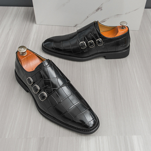Nouveautés 2026 – Chaussures habillées en cuir pour hommes, noires <span class=keywords><strong>et</strong></span> blanches, style Oxford, à enfiler, pour le bureau <span class=keywords><strong>et</strong></span> les occasions formelles, mocassins - Product Image 1