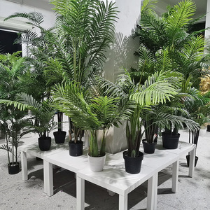 Decoración de interior de plástico, ventilador Artificial, hojas de <span class=keywords><strong>palma</strong></span>, plantas y árbol, Verde, pequeño y grande, 120cm, 4 pies - Product Image 5