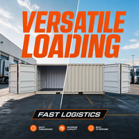 Conteneur de transport intermodal en acier robuste de haute qualité de 20 pieds avec accès latéral complet, conteneur de stockage de 20' avec porte latérale