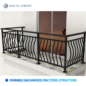 Main courante en métal thermolaqué, main courante en <span class=keywords><strong>acier</strong></span> <span class=keywords><strong>galvanisé</strong></span> pour balcon, <span class=keywords><strong>escalier</strong></span>, villa extérieure, jardin, cour, centre commercial, garde-corps en métal - Product Image 1