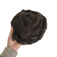 Prothèse capillaire pour homme en cheveux humains naturels, ultra-fine, transparente, en dentelle suisse et base PU fine, à prix d'usine compétitif