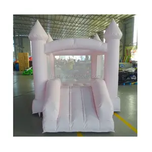 Inflables-Y-Brincolin Bruiloft Uitsmijter Stuiteren Springkasteel Springkasteel Voor Kinderen Roze Pastel Mini Bounce Huis