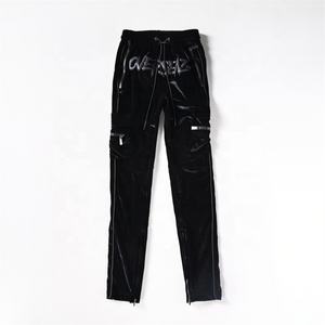 กางเกงจ็อกเกอร์ผ้ากำมะหยี่พิมพ์ลายพัฟฟ์สำหรับผู้ชาย ขายส่ง กระเป๋าคาร์โก้ ผ้าฝ้ายคุณภาพสูง - Product Image 1