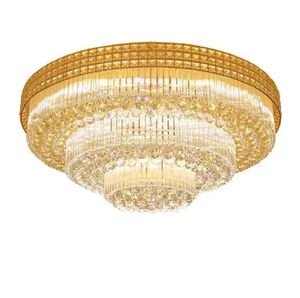 Gran oferta, lámpara de techo grande de lujo de 116W, lámpara de techo de cristal K9 redonda decorativa moderna para hotel - Product Image 6