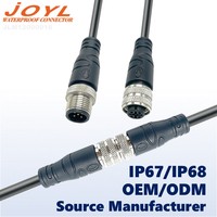 Câble de capteur étanche M12 5 broches IP67/IP68 avec gaine PUR et blindage pour connexions de fils de PCB, éoliennes et onduleurs solaires
