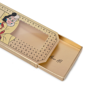 Manufacturer Personalized Made Packing Extend <b>Eyelashes</b> Wrapping 100% Biodegradable Gold Paperboard Paper Package Box - Product Image 1
