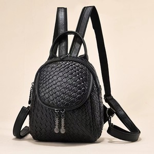 New Trendy Large-capacity Shoulder Bag Solid Color Multi-function Ladies Bag Zipper <b>Backpack</b> for Women - Product Image 1