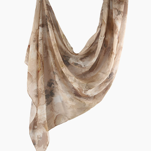Haute Qualité Tissé Polyester Modal Fleur Imprimer Hijab Foulard Châle Islam Écharpe Doux Léger Modal Floral Hijab - Product Image 4
