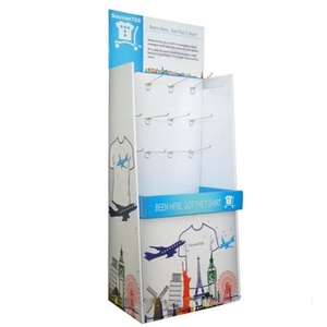 Expositor de Cartón Corrugado Personalizable con Ganchos, Soporte Giratorio Plegable para Promoción de Zapatos, Exhibición Colgante de Papel - Product Image 1