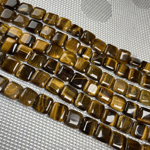 Cuentas de Piedras Preciosas Pulimentadas al por Mayor, Forma Cuadrada Plana, Aventurina Multi Ágata para Fabricación de Joyería DIY, 12mm, Longitud 38cm 15" - Product Image 3