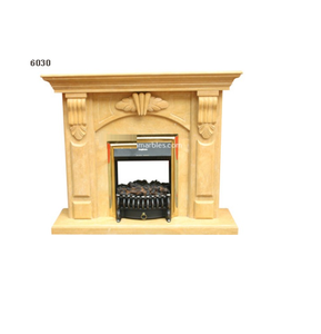 Marco de Chimenea de Piedra Arenisca Jodhpur Premium, Diseño Moderno, Chimenea Interior de Pared para Salas de Estar Elegantes, Acabado Liso - Product Image 6