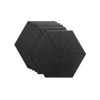 Panneaux hexagonaux auto-adhésifs modernes pour traitement acoustique professionnel, feutre PET 12 mm, dalles insonorisantes pour usage extérieur