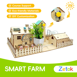 ชุด STEM ฟาร์มอัจฉริยะ Zetok ESP32 IoT Coding ตัวต่อไม้ 3 มิติ 16 บทเรียน โปรแกรมภาพแบบมองเห็นได้ DIY อุปกรณ์อิเล็กทรอนิกส์สำหรับเด็กอายุ 8 ปีขึ้นไป - Product Image 2
