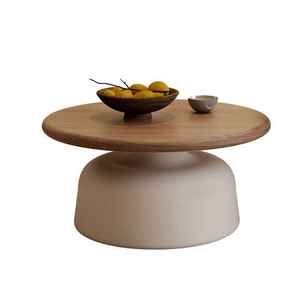 Arrivée Tables basses modernes en bois de couleur naturelle <span class=keywords><strong>Table</strong></span> basse ronde Byron Ensemble de tables basses en bois de chêne moderne - Product Image 4