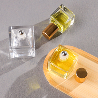 Botol gulung parfum kotak kustom, botol rol kaca, minyak esensial bening Mini, botol rol baja tahan karat, 5ml 15ml 30ml