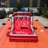 Structure gonflable avec parcours d'obstacles, château gonflable avec toboggan, combo d'obstacles commercial en PVC pour fêtes et événements