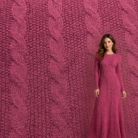 Tissu de doublure jacquard en maille torsadée 470 GSM 140 CM Mélange acrylique polyester nylon pour la confection de robes