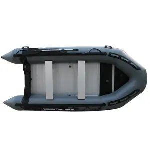 Goethe-Bote inflable de remos para 8 personas, bote de pesca de 14 pies GTS430, barcos dañados con bomba de pie