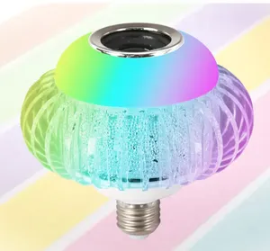 China Residential 12W E27 RGB Music Bulb Speaker with 24 Keys Remote Control App control Music Crystal LED Smart Bulbs