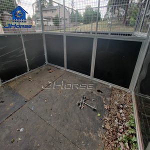 Panel HDPE galvanis portabel, pintu kios kuda portabel Panel stabil tempat tinggal sementara luar ruangan stabil dengan atap - Product Image 6