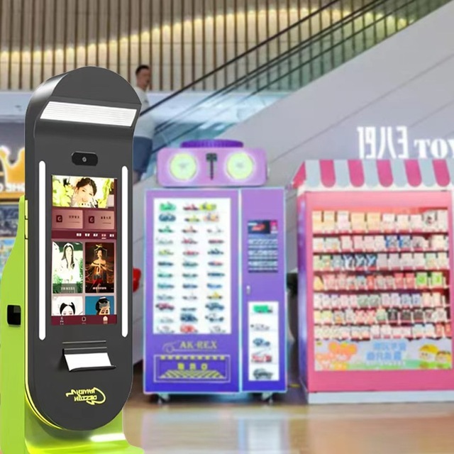 Comercial Automatic Place Scene Party Social Photo Booth Touch Screen Vending Machine With Printer Coin Operate Games