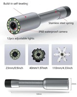 Capteur CMOS, vision nocturne, tête de caméra en acier inoxydable de 23 mm de diamètre, 1080P pour caméra d'inspection des canalisations d'égouts, 512 Hz