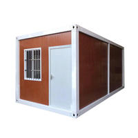 Maison de bureau temporaire portable, petite maison mobile de 20 pieds, conteneur en acier démontable à emballage plat, solutions pour chambre et entrepôt