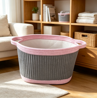 Bureau moderne pour enfants avec poignées en corde de coton écologiques, panier cadeau multifonctionnel, rangement flexible pour collations
