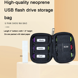 Bán buôn biểu tượng tùy chỉnh Neoprene Durable 6-Pack U đĩa lưu trữ Pouch USB Flash Drive Túi xách tay Organizer <span class=keywords><strong>Memory</strong></span> <span class=keywords><strong>Stick</strong></span> trường hợp - Product Image 3
