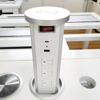 Nouvelle prise de courant Pop-up Prise de bureau Prise intelligente de cuisine avec USB rapide et prise d'alimentation de bureau à charge sans fil