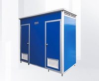 Cabine de toilettes portable préfabriquée modulaire avec cuvette à la turque et lavabo pour chantiers de construction