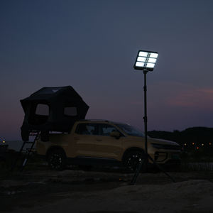 Lámpara de Trabajo LED Recargable a Prueba de Agua con Energía <span class=keywords><strong>Solar</strong></span> y Batería, Trípode Ajustable para Jardín, Camping, Senderismo y Escalada - Product Image 3