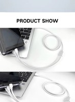 Nouveau câble de charge rapide 3 en 1 1,2 m 3A PVC Type-C vers Micro USB avec conducteur en cuivre pur pour iOS et Android