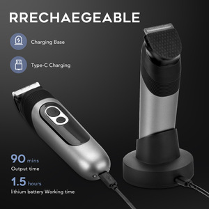 Recortadora de vello corporal 7 en 1 con base de carga, recortadora eléctrica recargable para uso doméstico, puerto tipo C - Product Image 4