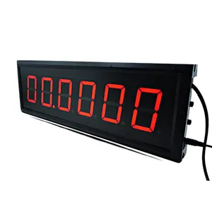 Il timer con display digitale a LED a 6 cifre da 3 pollici sfida l'orologio a LED da parete da 10 secondi con telecomando rosso orologio da parete per interni