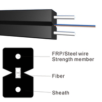 Cable de Fibra Óptica FTTH GJYXFCH-1B6 G.657 A2, 1 Núcleo, Reforzado con Acero, Cable Óptico FTTH