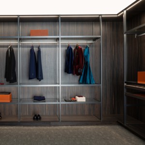 Sang trọng tùy chỉnh hiện đại đi bộ trong tủ quần áo tủ quần áo hệ thống với thiết kế hợp kim nhôm cho phòng ngủ - Product Image 6