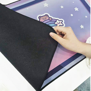 Alfombrilla de ratón con orejas de gato de dibujos animados, color rosa, súper bonita, 80CM x 40CM, gruesa, antideslizante, para juegos de ordenador, protección contra el calor y la radiación - Product Image 4