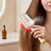 Peigne massant électrique hydratant pour le cuir chevelu, ensemble violet