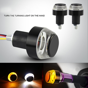Wholesale/LED Motorcycle Front Handlebar Turning Light Handle <b>bar</b> <b>End</b> Light Universal Motorbike LED Turn signal Indicator Light - Product Image 3