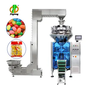 Accurate measuring Multi-head 10 Buckets Computer Weigher Puffed Food Snack Potato Chips Nitrogen Bagging VFFS Packaging Machine