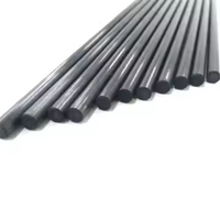 Tige en fibre de carbone solide 3k, tiges/poteaux/bâtons en carbone extrudé