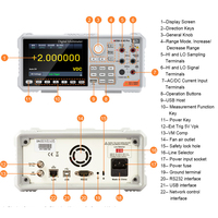 Multimètre de laboratoire VICTOR 8165 Pro, écran tactile LCD 4,3 pouces, 6,5 chiffres, haute précision avec contrôle à distance LAN USB RS232